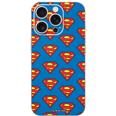 DC Comics Superman Logo Pattern iPhone 16 Pro Skin